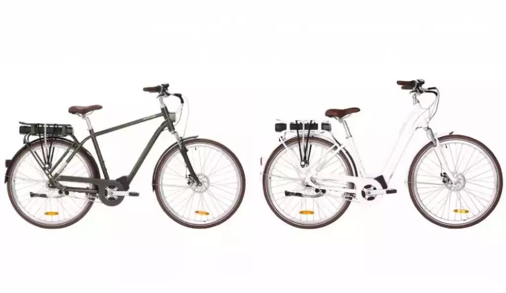 Les deux coloris du vélo électrique Decathlon Elops 920